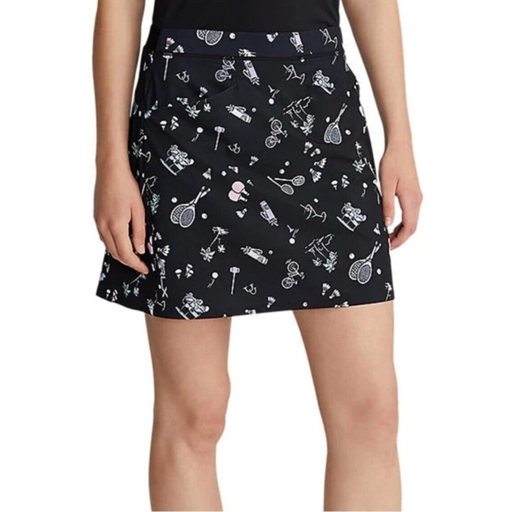 RLX Ralph Lauren Racquet and Golf Club Print Aim Skort - Size XS